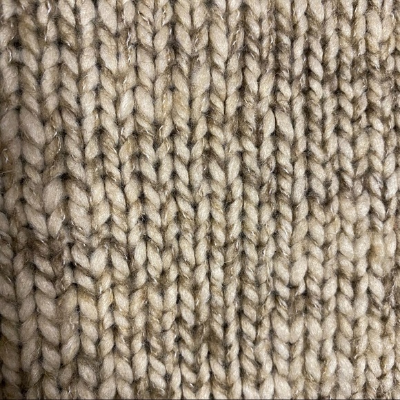 Silvia Novelli Brown Knit Asymmetric Cardigan Fringe Hem Large L - Picture 12 of 15